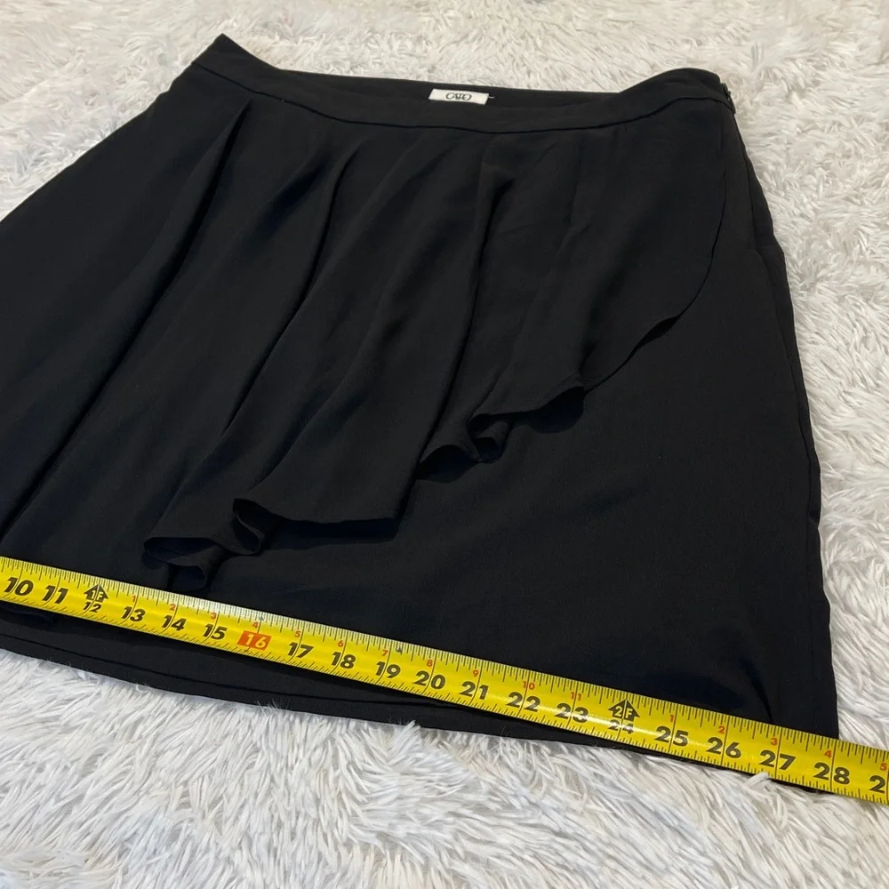 CATO RUFFLED ON FRONT Skirt BLACK SIZE 16 WOMENS